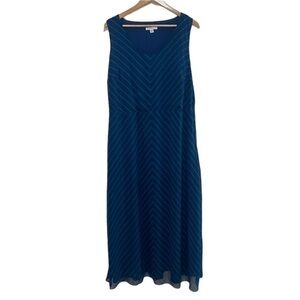 Isaac Mizrahi Live green and blue maxi dress Size 20W